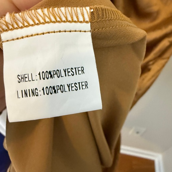 Petal + Pup Gold‎ One Shoulder Maxi Dress High Slit Formal Party Cocktail US 4 - Picture 4 of 9